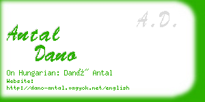 antal dano business card